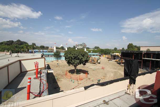 09.23.11 - The front of Greetings and the Guest Relations building have been stripped off.