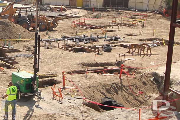 09.23.11 - Look at all the holes for footers.  Can you figure out where the new building footprints will be going?