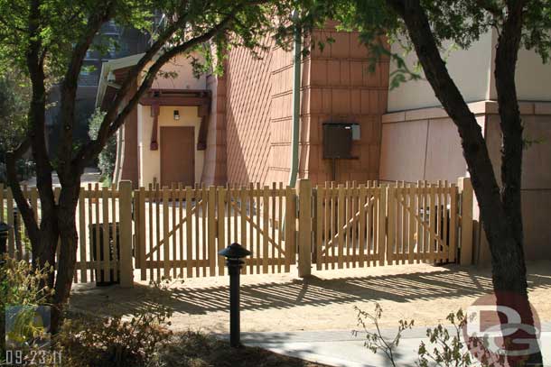 09.23.11 - The gates where the temp stroller return is set up in the evening (this is the path near the Grand CA.