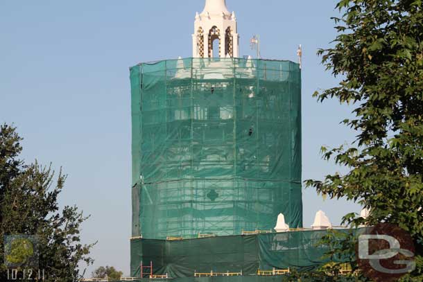 10.12.11 - From this angle you can see the main tower is really taking shape behind the tarps