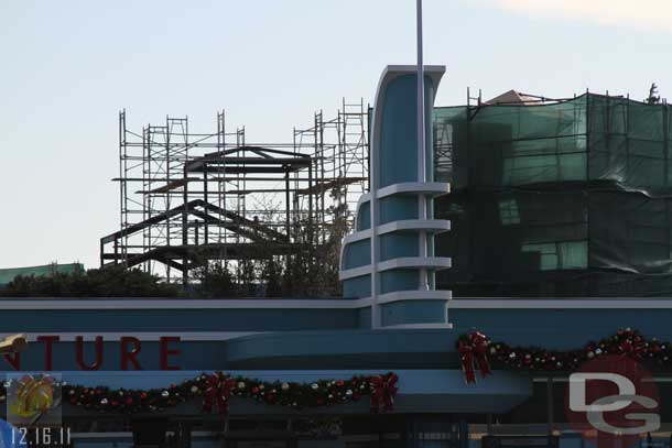 12.16.11 - Showing the steel towering over the entrance.