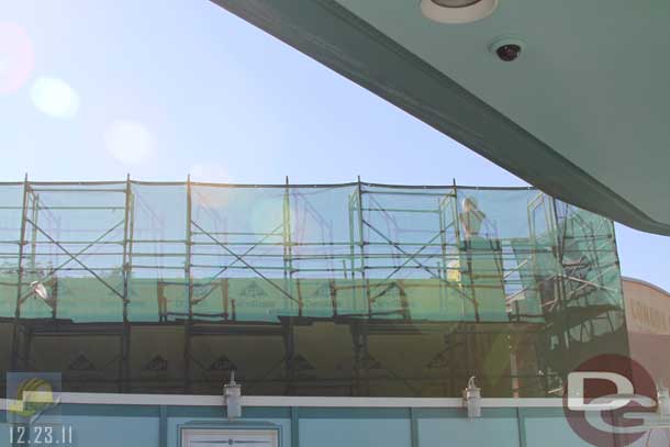 12.23.11 - The exterior above the restrooms is quickly taking shape.