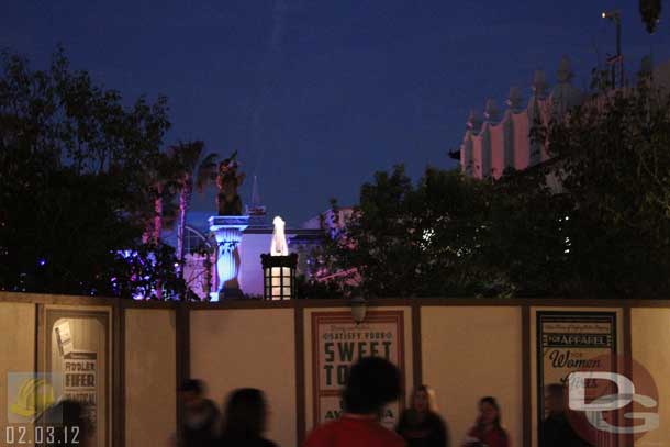 02.03.12 - I walked through the area at night and the fountain had some lights on.