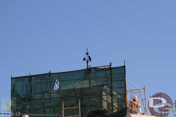 02.10.12 - A weather vane was placed on the top.