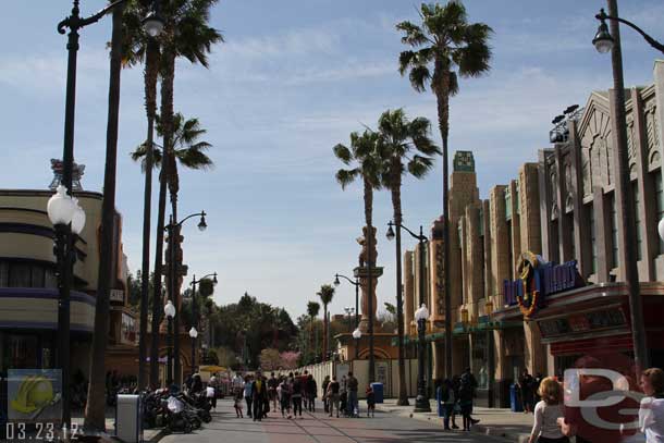 03.23.12 - Looking from the Backlot toward Buena Vista Street.  ElecTRONica gear has been removed and you get a clear shot now.