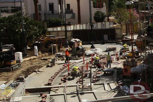 03.23.12 - Bricks going in along the Red Car rails.