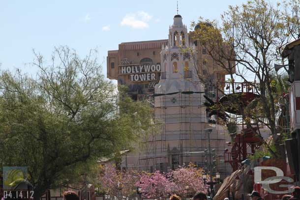 04.14.12 - The Carthay has scaffolding up again on the main tower.
