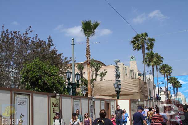 05.18.12 - Scaffolding has gone up around what is left of the entrance arch.