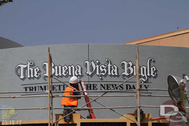 05.18.12 - Another great sign.  This worker was painting it onto the building.