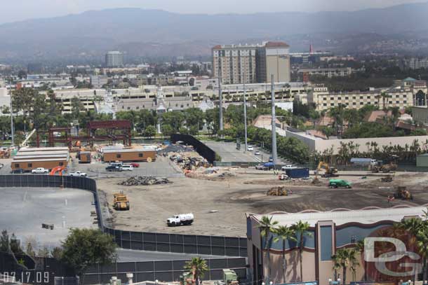 7.17.09 - Panning further left the tollbooths and entrance drive are gone, as well as a new building on the left side of this frame