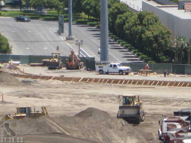 7.28.09 - Looks like a curb for the tram/driveway.