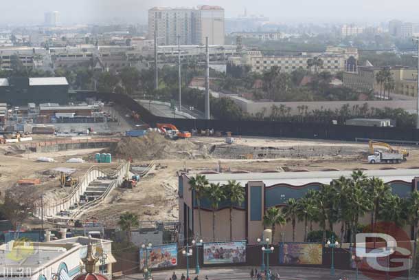 01.30.10 - They are digging a rather large hole on the far side (for the rest of the outside portion of the racers).