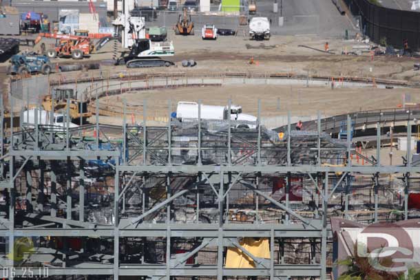 6.25.10 - A safety railing but no other real visible progress from this angle in the center of the banked turn.