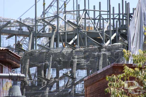 7.02.10 - Now from the dining area on the Wharf you can see the mesh is covering most of the lower portion already.