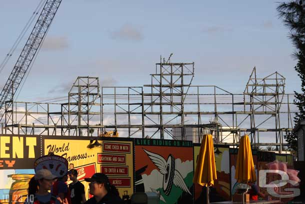 10.23.10 - Walking down a bit you get a great view of the steel that will form the back mountain range.