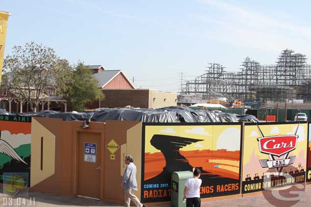 03.04.11 - A mound of dirt behind the walls of Maters attraction