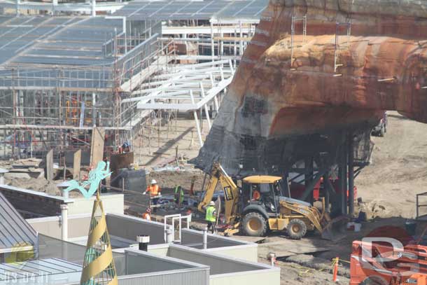 03.04.11 - They were working on the entrance from the Wharf.