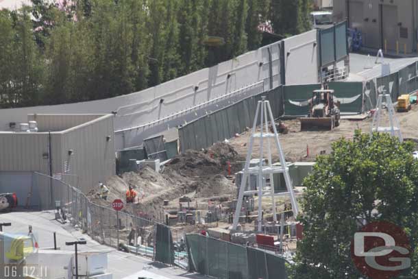 06.02.11 - Wonder if that trench is for the new backstage wall that will go behind the Cozy Cones.