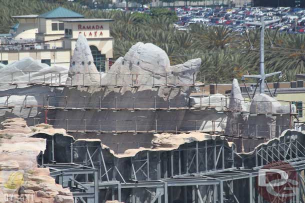 07.15.11 - The top row of scaffolding is removed from the fins too.