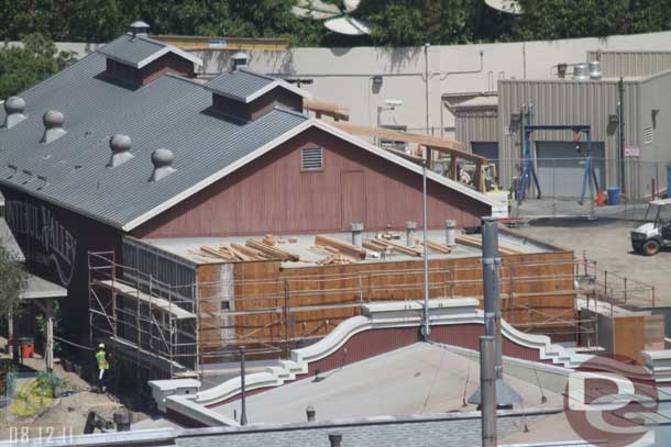 08.12.11 - Work on the exterior of the old farm building.