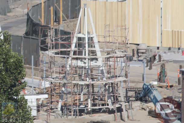 09.02.11 - A closer look at the cone with the scaffolding.