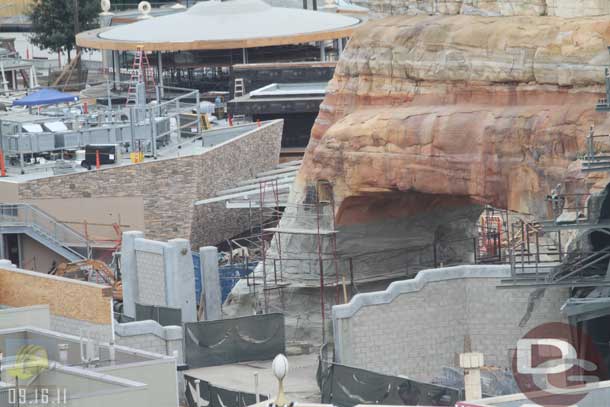 09.16.11 - Concrete is now on the rest of the archway that leads into Cars Land from the Wharf