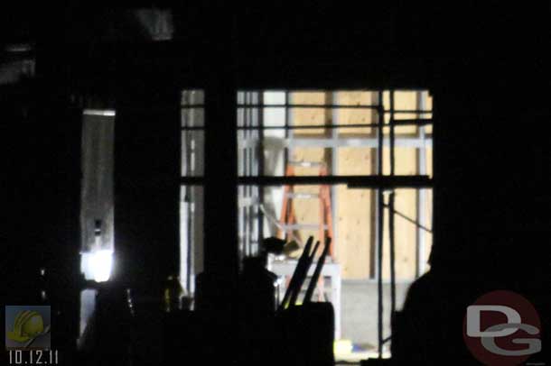 10.12.11 - An attempt to look down the street at night.  Looks like interior prep is underway.