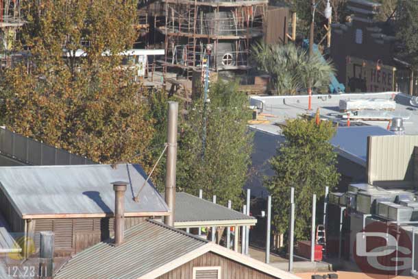 12.23.11 - Quite a few trees along this wall that separates the Wharf from Cars Land.