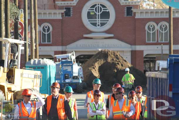 01.13.12 - A group of Imagineers and others walking the site Friday afternoon led by Kath Mangum