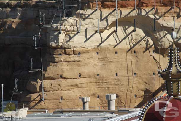 02.03.12 - The toothpicks are being removed, so that is the final color of the rock face.