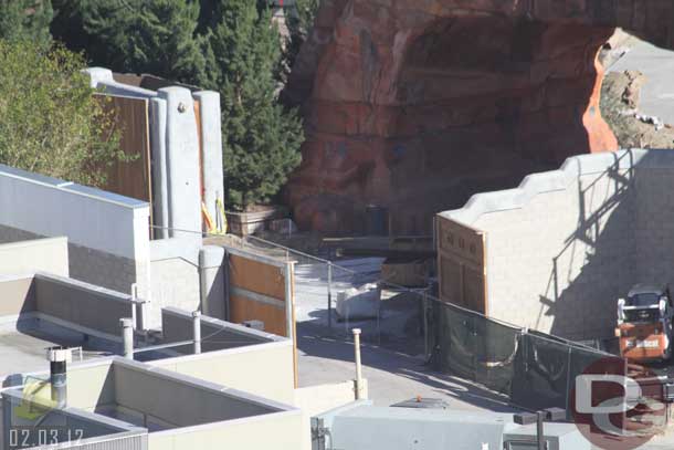 02.03.12 - A look at the connector from the wharf to Cars Land.  The concrete looks in and the gates look ready to go.