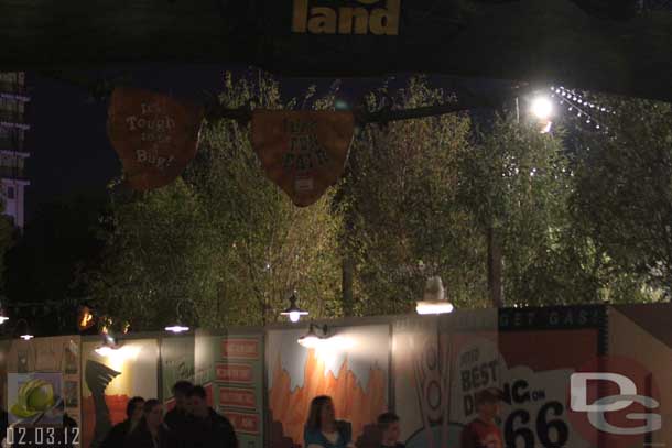 02.03.12 - Some of the lights were on along the Bugs Land walkway.