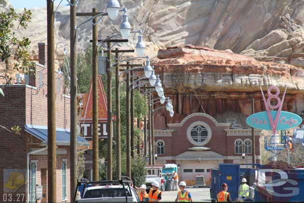 03.27.12 - Some workers moving about but not much in the way of activity on Route 66 this afternoon.