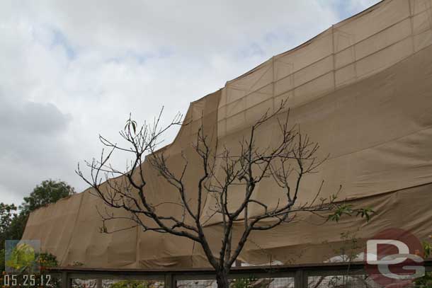 05.25.12 - The Tough to Be a Bug theater is covered for repainting