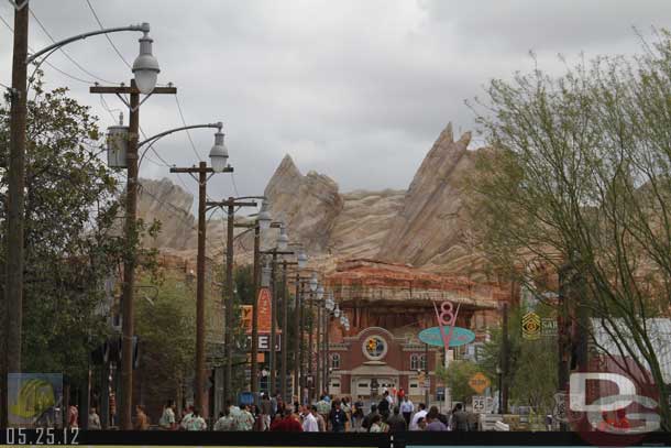 05.25.12 - A look down Route 66 which is alive with activity today.  Cast Members were in line for Maters