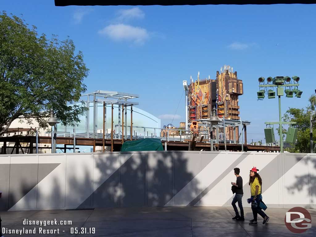 05.31.19 - The view from ground level along the performance corridor.  More steel is rising above the walls