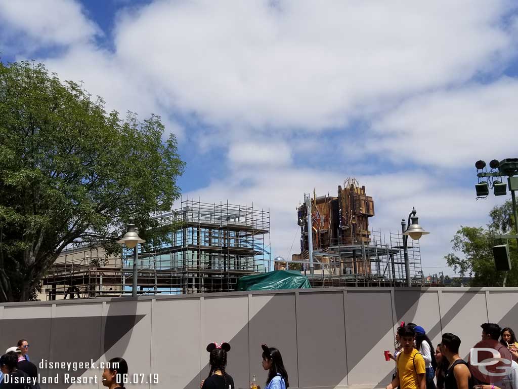 06.07.19 - Scaffolding is rising up around the steel now.