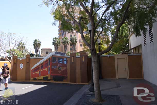 4.23.10 - On the right you can see the corner of the animation building and where the walls come to.