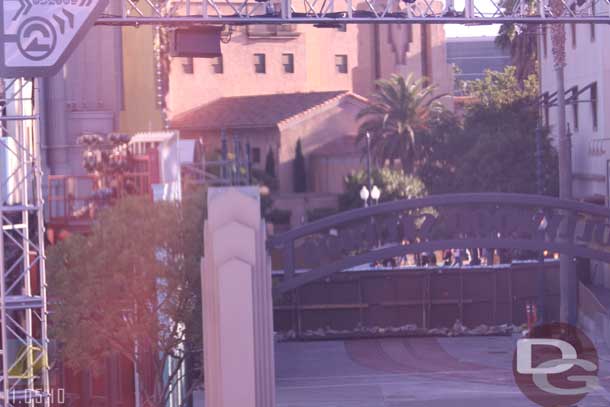 11.05.10 - From the monorail it looks like the track/brick/pavement work is all done over the walls.