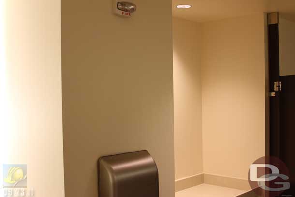 09.23.11 - Took a peek into the restrooms on the main level, plain white walls.