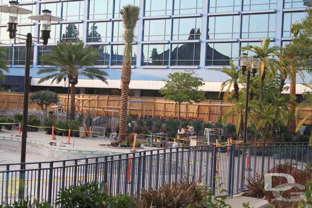 10.21.11 - The entry from the Fantasy Tower is receiving its landscaping.
