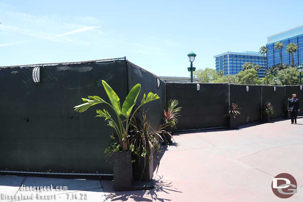 07.14.23 - The current state of the fencing along the walkway.  No Monorail views this week due to it being closed for several weeks of renovation.