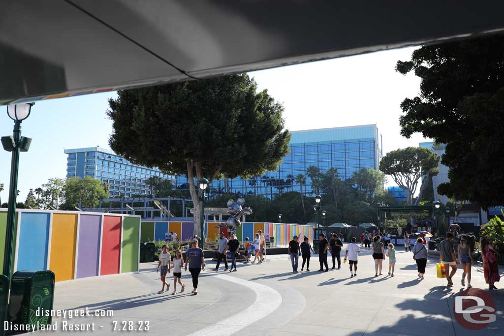 07.28.23 - Approaching the West End you can now see steel rising over the walls for Din Tai Fung