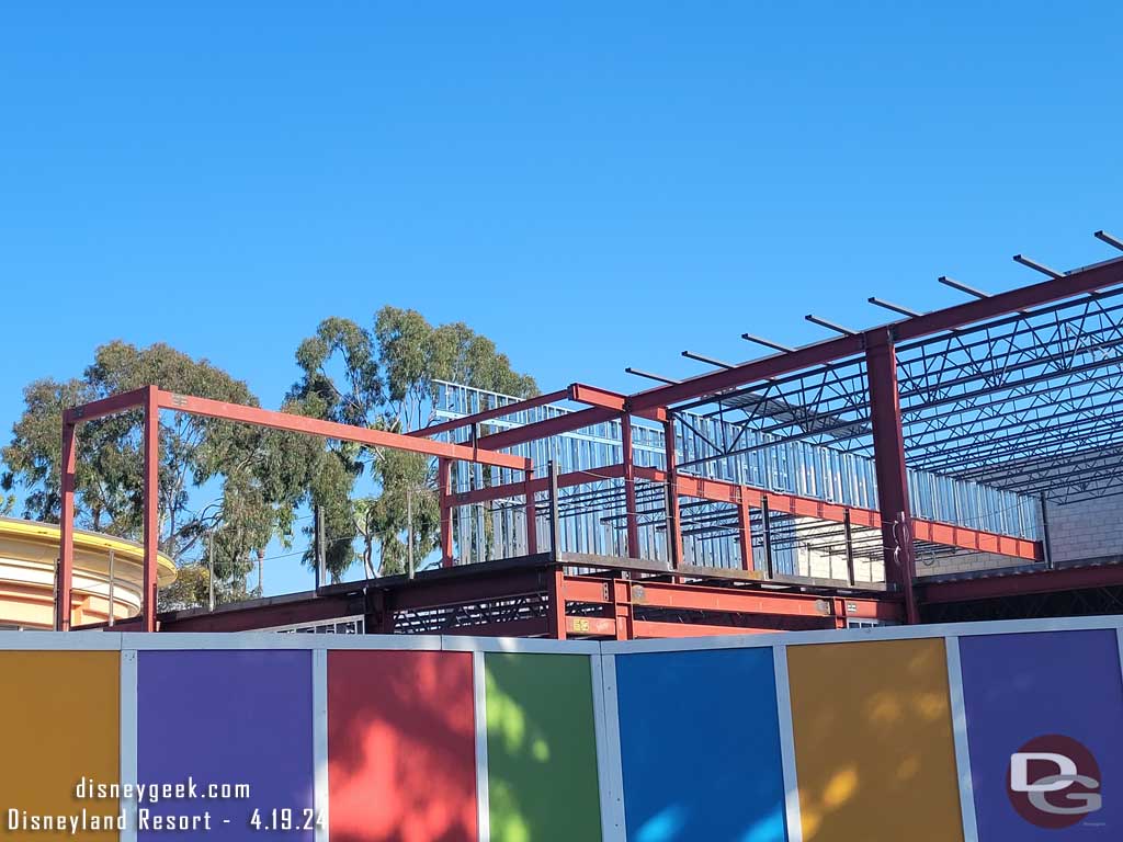 4.19.24 - The wall facing the Monorail beam is being framed.