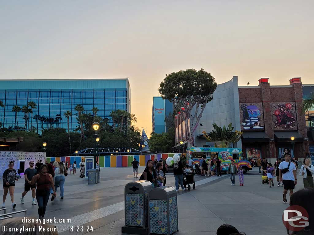 8.23.24 - A new cover for the security checkpoint on the west side is visible over the construction wall.