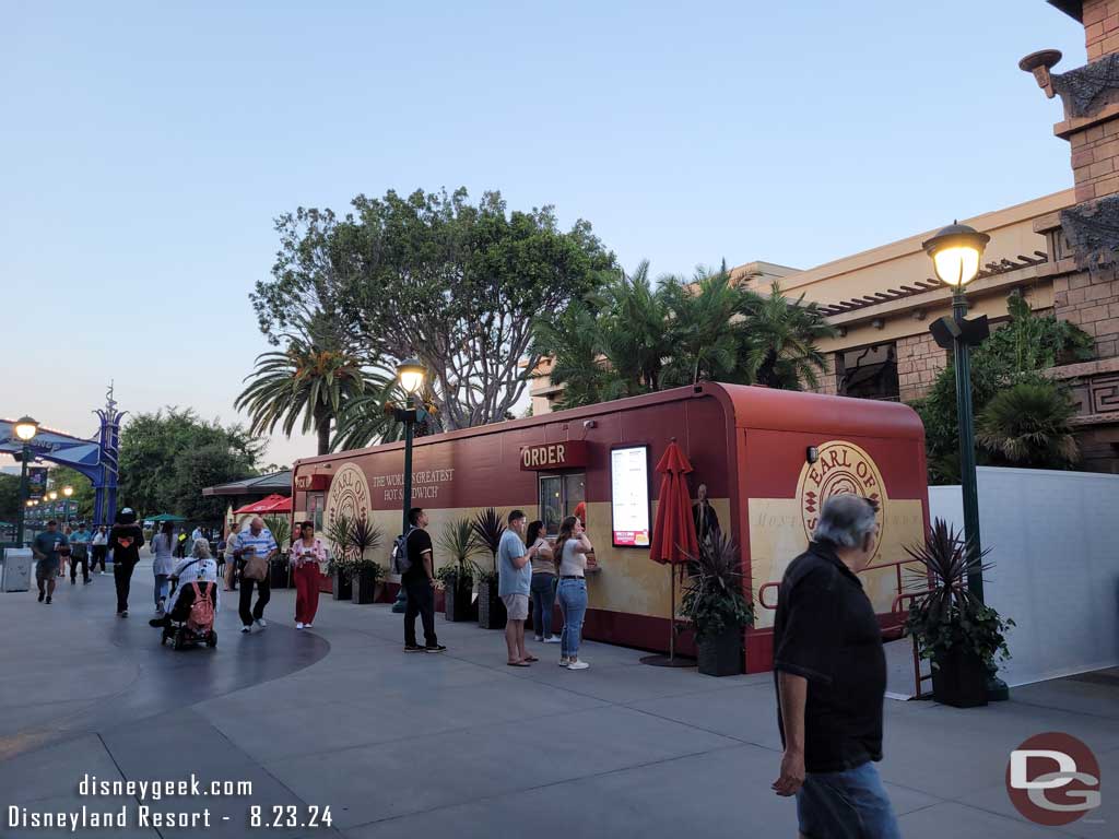 8.23.24 - The temporary Earl of Sandwich trailer/location is now open.