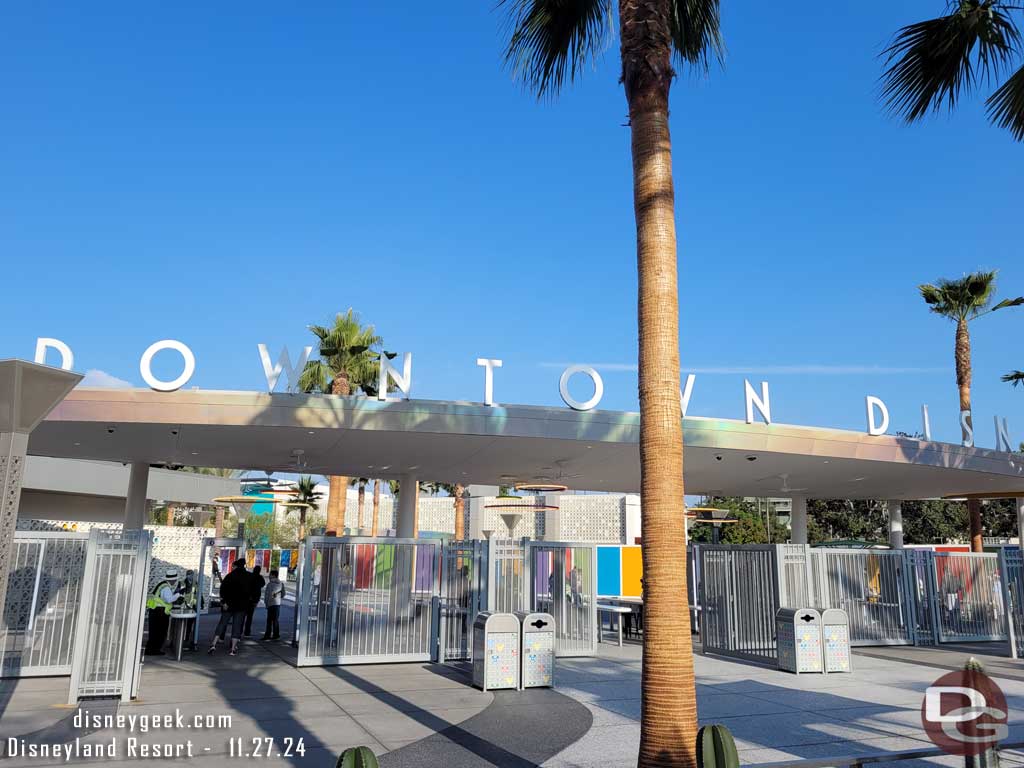 11.27.24 - The Downtown Disney entrance from the parking lot