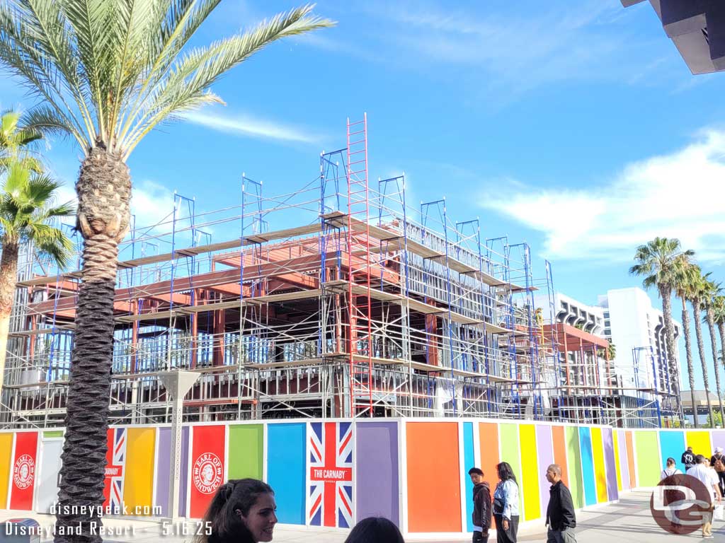 5.16.25 - Earl of Sandwich has more framing since my last visit.