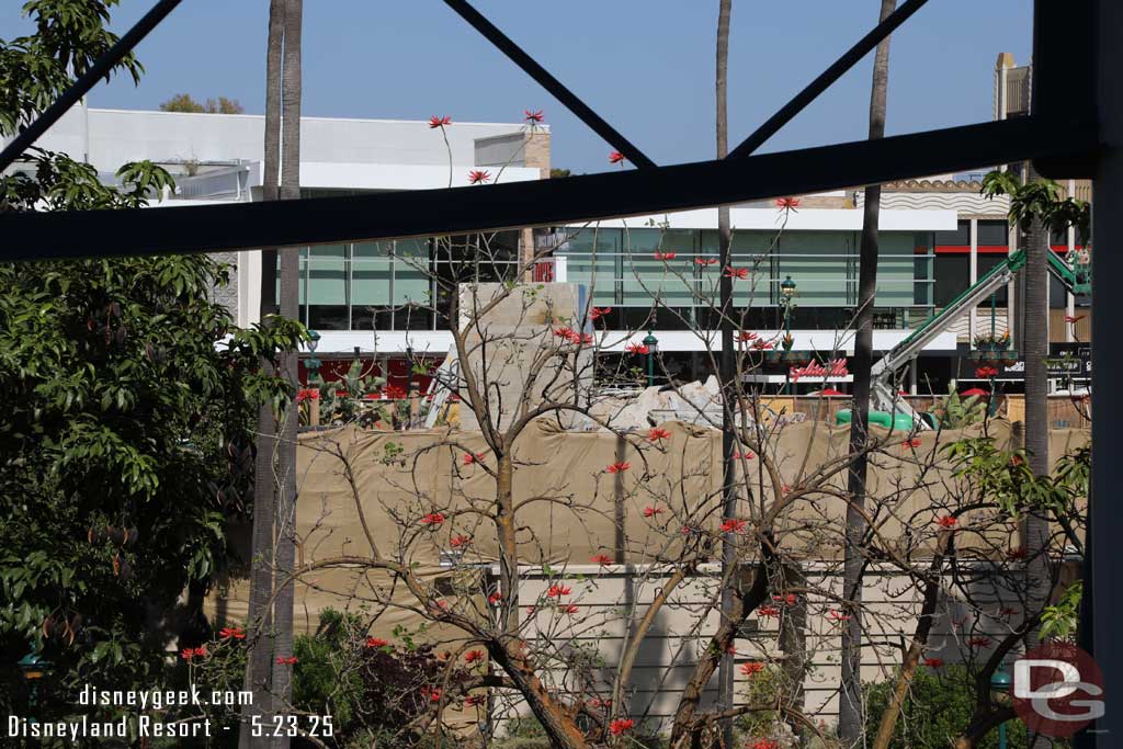 5.23.25 - From the Monorail station you can see scaffolding up along Disneyland Drive.