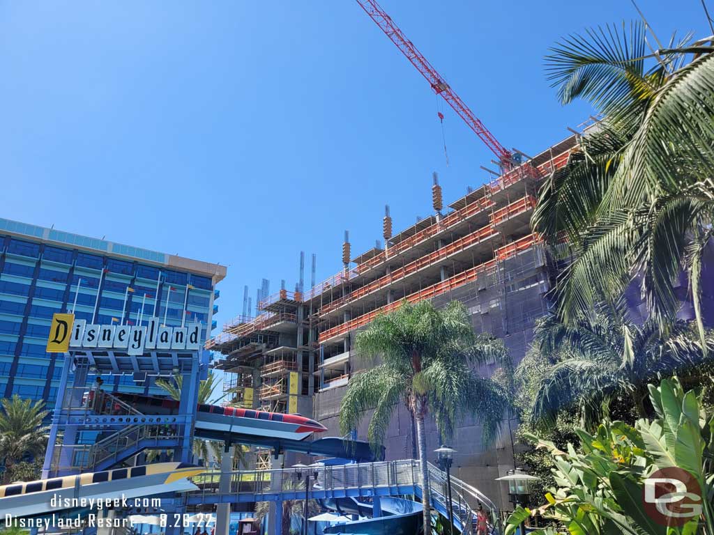 8.26.22 - The DVC tower is up to the 10th floor now.